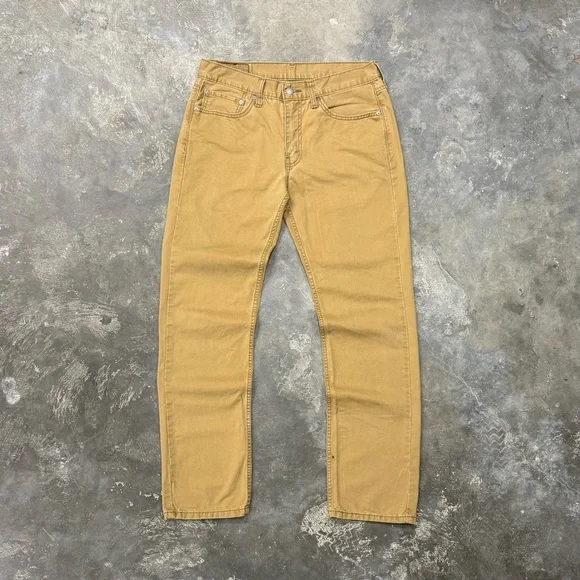 Levi’s 514 Straight Fit Khaki Jeans Men’s 32x32 - Picture 1 of 9